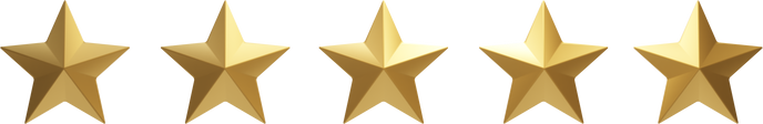 3D gold five stars